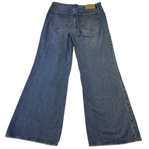 Pacsun Wide Leg Jeans High Waisted Denim‎ Blue Trendy Casual Size 32x29"